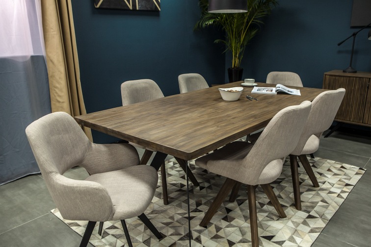 Stół Massa D05-200 100x200 Czarny/Brązowy