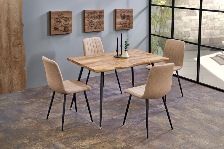 Stół LARSON 120x80 Naturalny/Czarny