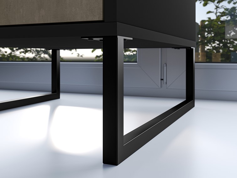 Biurko COLT 07 Dąb Craft Złoty/Czarny