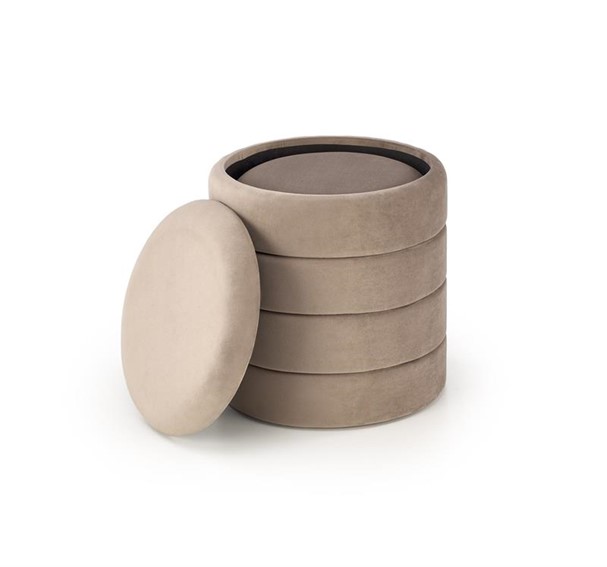 Zestaw 2 Puf PACHO Beżowy