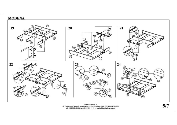 Łóżko tapicerowane MODENA 160x200 popiel