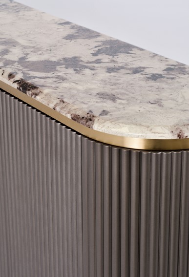 Komoda STILIG ST917 Grafitowy/Złoty