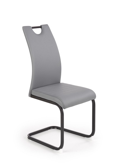 Krzesło K371 Czarne/Popielate Ekoskóra