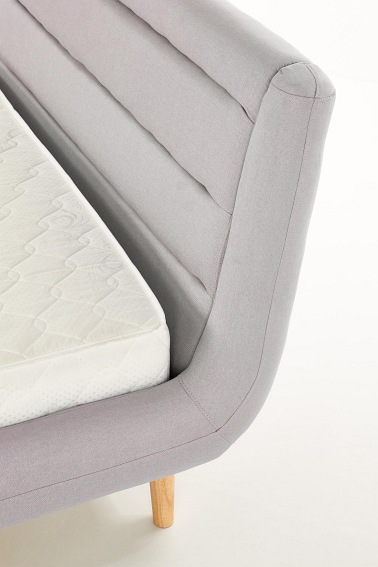 Łóżko ELANDA 160x200cm Jasny Popiel