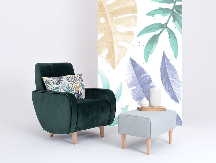 Fotel PANDA Avocado/Naturalny