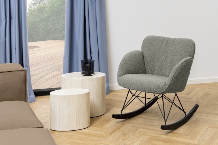 Fotel Bujany KELSEY Szary