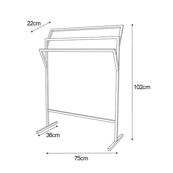 Wieszak Łazienkowy KAJA HOME KS-16 TOWEL III Czarny