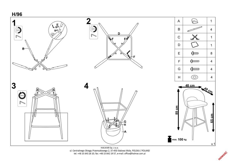 Hoker H96 65cm Ciemny Zielony