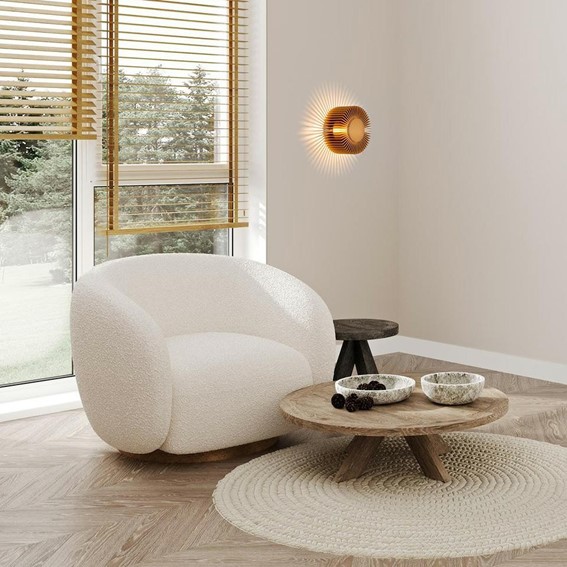 Lampa Ścienna SUNNY Złoty