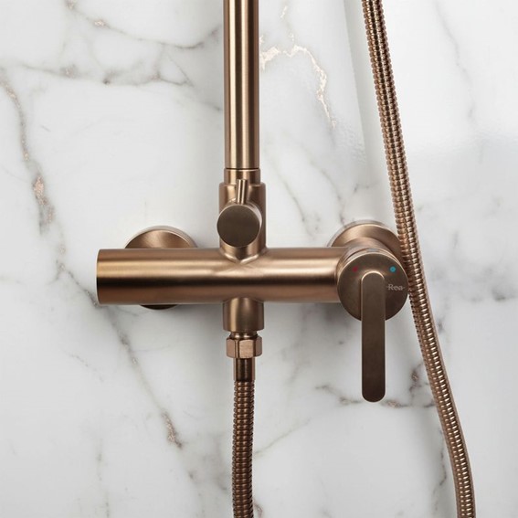 Zestaw Natryskowy ONTARIO Miedź Szczotkowany