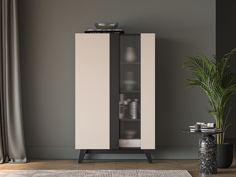 Witryna FRESHION 02 Cashmere/Czarny