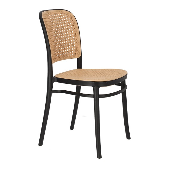 Krzesło ANTONIO Czarny/Brązowy