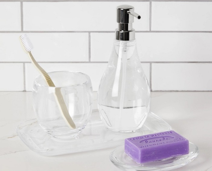 Kubek Łazienkowy DROPLET Transparentny