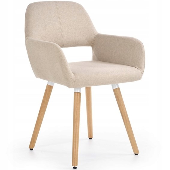 Krzesło K283 Buk/Beżowy