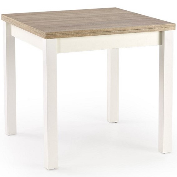 Stół Rozkładany GRACJAN (80-160)x80 Biały/Dąb Sonoma