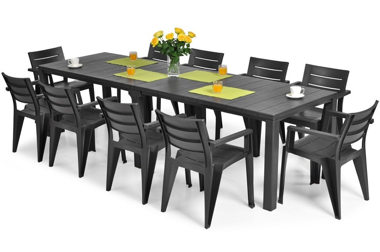 Zestaw Ogrodowy Julie 10-Osobowy Grafit