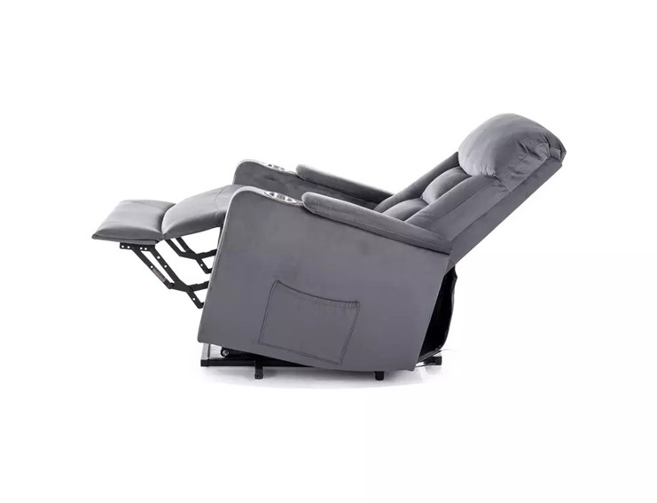 Fotel Rozkładany IKAR Szary/Czarny