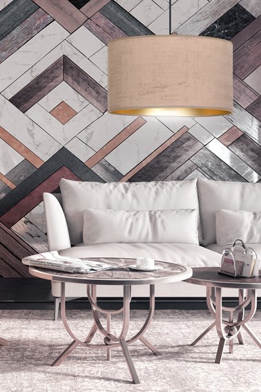 Lampa Wisząca HILDE 1 Czarny/Różowy