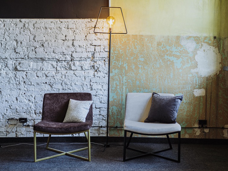 Fotel Zero 61x60x71 Jasna Pepita/Biały