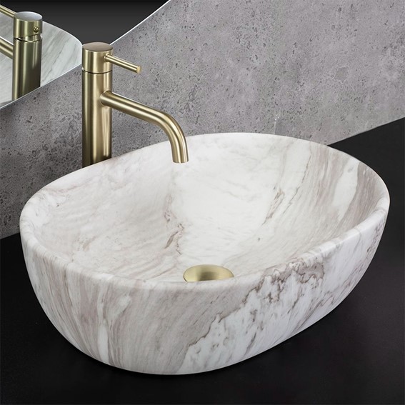 Umywalka Nablatowa AMELIA 48 Popielaty Mat