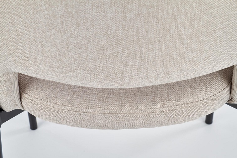 Zestaw 2x Krzesło K373 Czarny/Beżowy