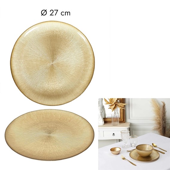 Talerz DORE 27cm Złoty