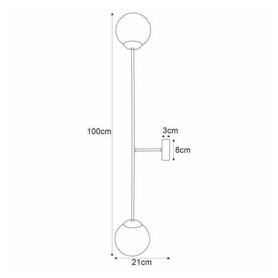 Kinkiet SAVOY K-4927 Czarny/Biały Matowy