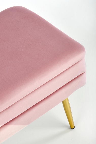 Ławka VELVA Różowy/Złoty