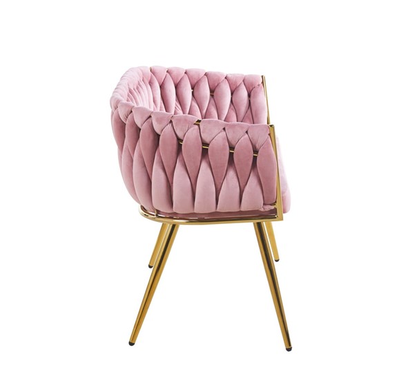 Sofa SF2-FX Różowy/Złoty