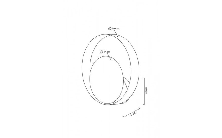 Lampa Ścienna BAND Złoty/Czarny