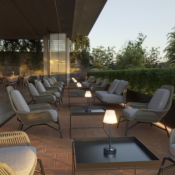 Lampa Stołowa LOLA SLIM 30 BATTERY Antracyt