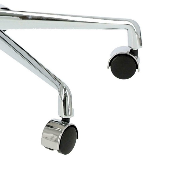 Fotel Biurowy CH1171T 58x59x79-88 Biała Skóra/Chrom