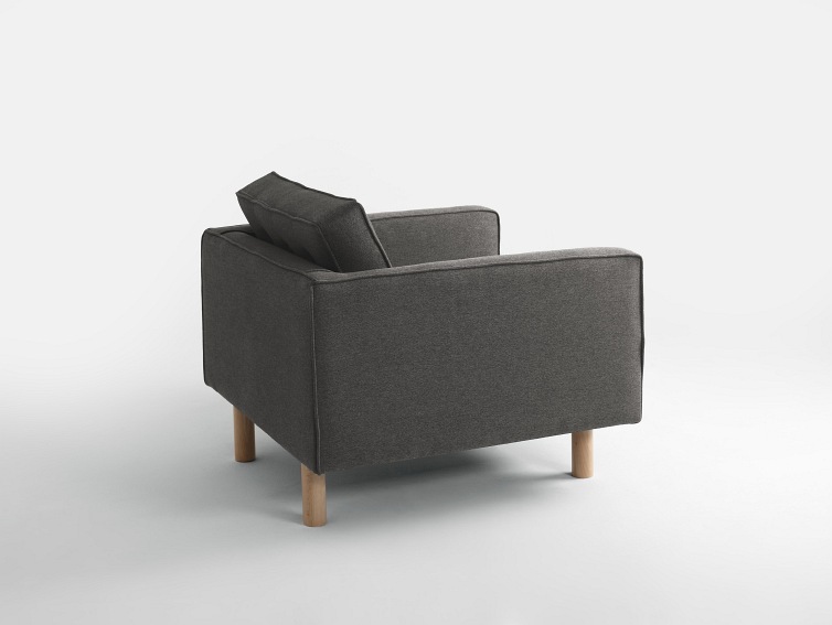 Fotel Topic Wood 84x88x80 Stalowy/Naturalny