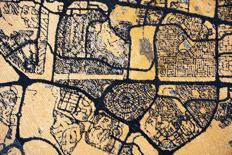 Dywan CITIES DUBAI GOLD SEA 9698 240x340 cm Niebieski/Żółty