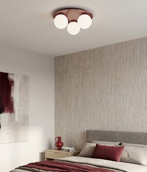 Lampa Sufitowa SOLAR 3 Burgundowy/Biały