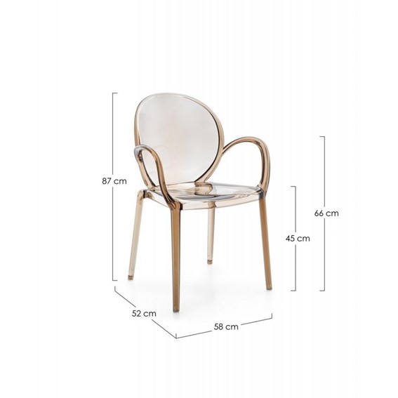 Krzesło Ogrodowe CAMILLA Brązowy