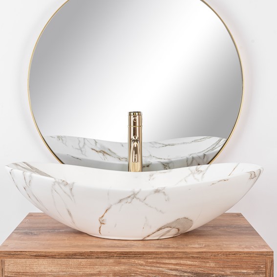 Umywalka Nablatowa ROYAL LAVA MATT Biały