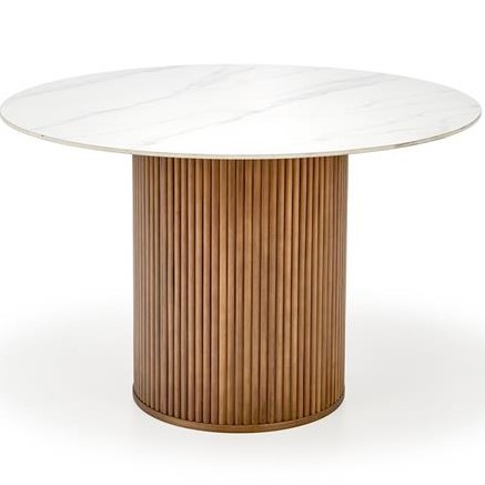 Stół Okrągły BRUNO fi120 Naturalny/Biały