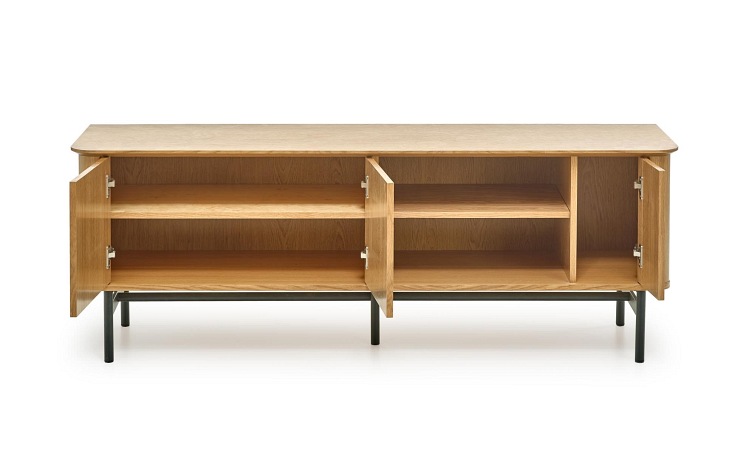 Szafka Smart RTV-1 44x167x59 Dąb/Czarny