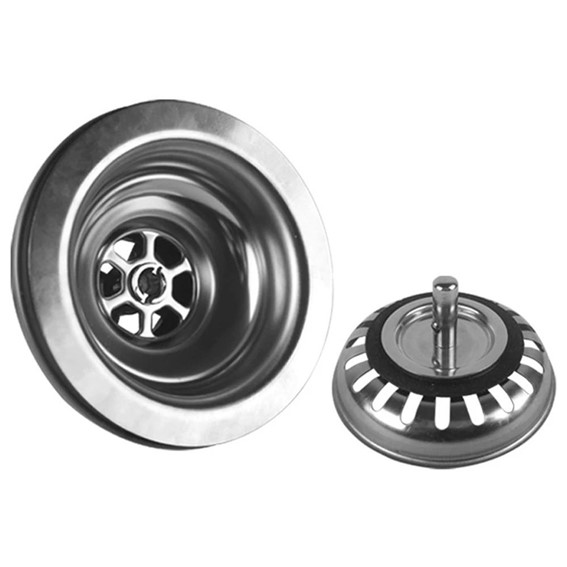 Zlewozmywak Granitowy NELS + Syfon Szary