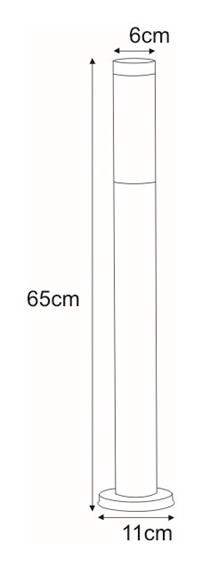 Lampa Zewnętrzna Stojąca ANICA K-LP231-650 Chrom