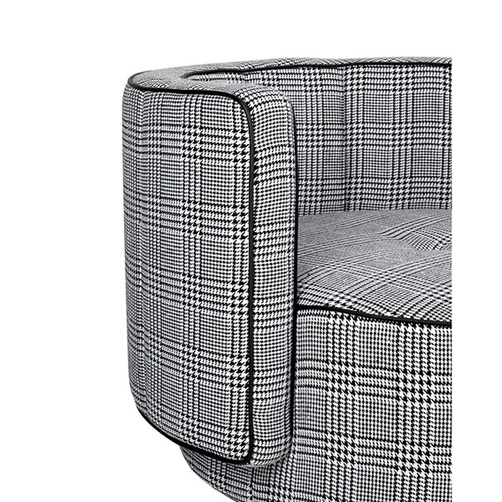 Fotel Obrotowy TONDO Biały/Czarny