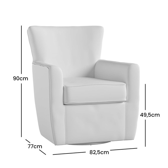 Fotel Obrotowy LEITH LET72G Szary