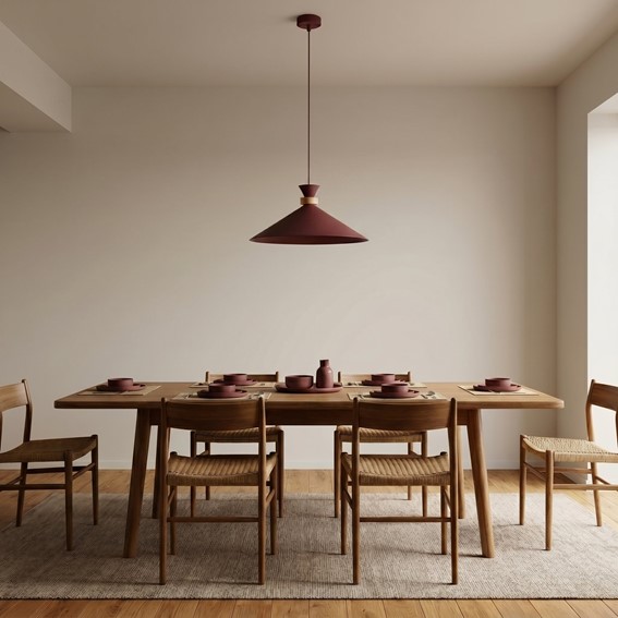 Lampa Wisząca OLIVO 1M Burgundowy