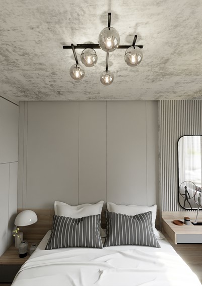 Lampa Sufitowa SMART 5 Czarny/Grafitowy