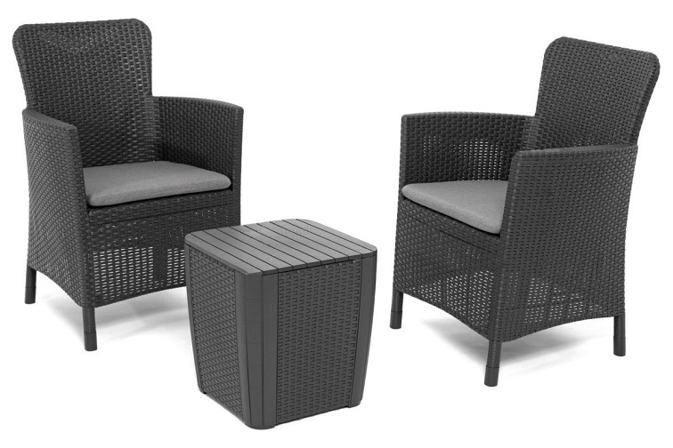 Zestaw Balkonowy Miami 2-Osobowy Grafit