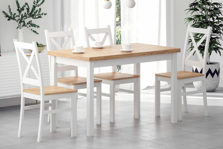 Stół ST23-FX 68x120 Dąb Złoty Craft/Biały