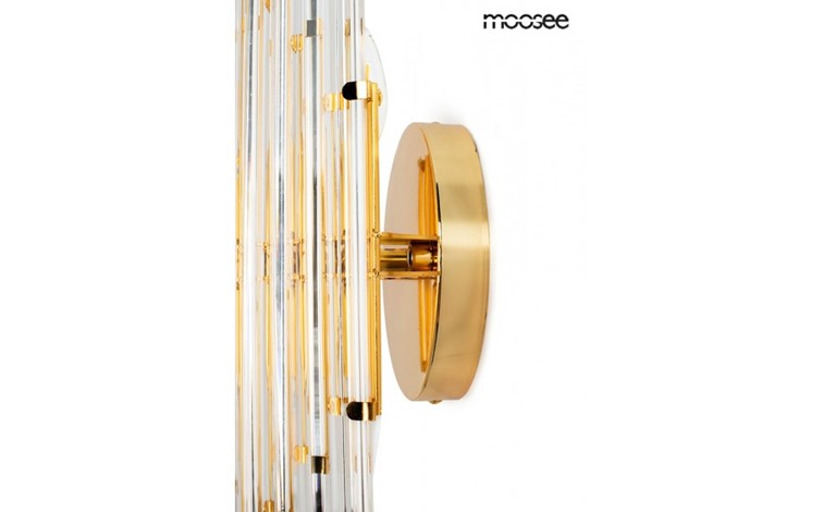 Lampa Ścienna PALAZZO Złoty/Transparentny