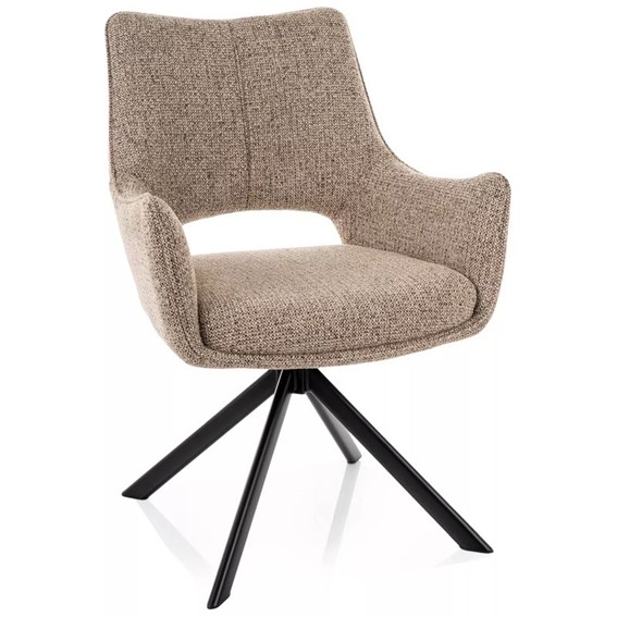 Krzesło FINO II Ciemny Beż/Czarny Mat