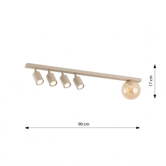 Lampa Sufitowa BASTER 5 Beżowy